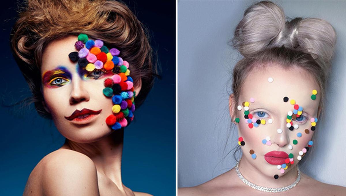 Esta tendencia en maquillaje es conocida como 'Pompom makeup'.