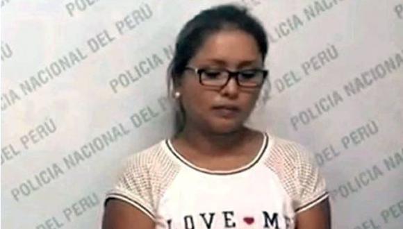 Noemy Parihuana es sindicada por la polic&iacute;a como integrante de la banda delincuencial Los ricos de El Agustino. (Foto: Cortes&iacute;a)