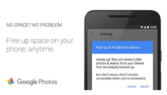 Ahora Google Photos te ayudará a ahorrar espacio en tu celular