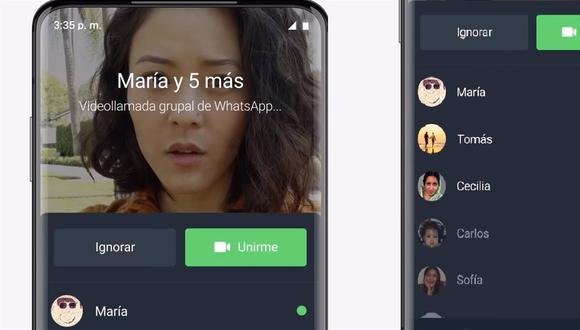 WhatsApp está implementando videollamadas con el modo horizontal.