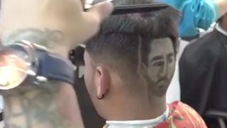 Rusia 2018: un peluquero diseña el rostro de Messi en cortes de sus clientes