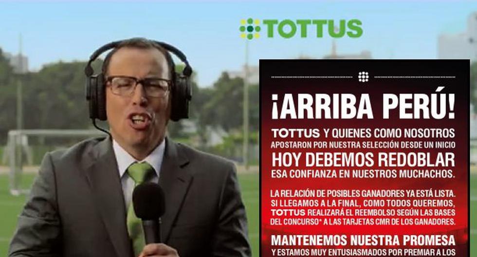 Lo que no leíste de la promoción de Tottus por la Copa América 2015. (Foto: Captura de video)