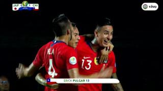Chile vs. Japón: Pulgar marcó golazo para el 1-0 tras córner de Aránguiz en Copa América 2019 | VIDEO