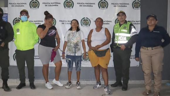 Las mujeres fueron capturadas en el Centro de Barranquilla.