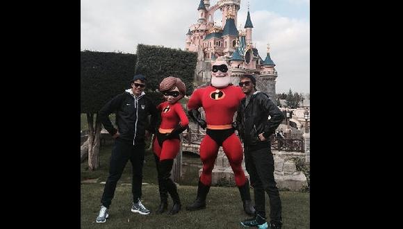 Neymar y Thiago Silva se divierten en Disneylandia de París