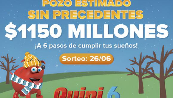 Sorteo Quini 6 del domingo 26 de junio: números ganadores de la ‘Lotería de Santa Fe’ (Foto: Facebook/Quini6).