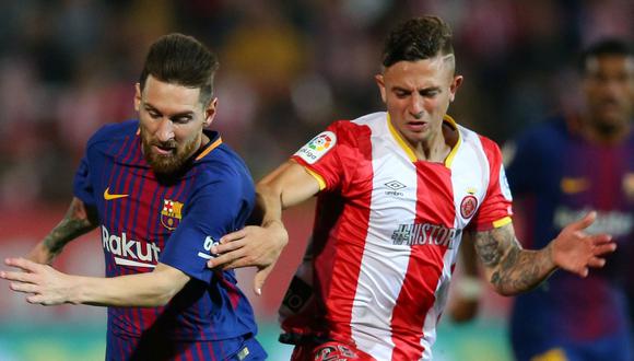 Lionel Messi no disfrutó demasiado el triunfo del Barcelona ante Girona, pues fue marcado de manera férrea por un joven llamado Pablo Maffeo. ¿Esa estrategia podría usarla la selección peruana? (Foto: Reuters)