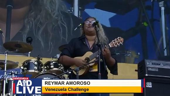 Venezuela Aid Live: Reymar Perdomo inauguró el festival cantando el tema “Me Fui”. (Foto: Captura de video)
