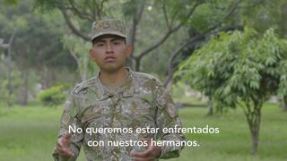 “Nos duele lo que está pasando”: Integrante del Ejército hace un llamado a la paz en quechua | VIDEO