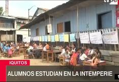 Iquitos: 300 alumnos estudian a la intemperie porque su colegio está a punto de colapsar | VIDEO