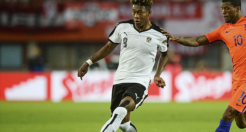 David Alaba causó malestar en la federación austríaca por el uso de Snapchat. (Foto: EFE)