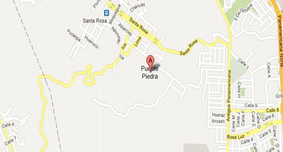 Taller clandestino de pirotécnicos funcionaba en una vivienda de Puente Piedra. (Foto: maps.google)