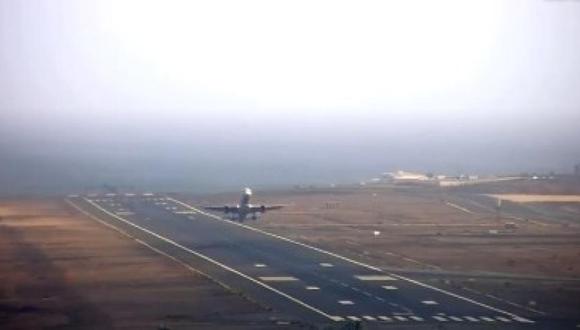 El avión partía de España con destino a Alemania. (FOTO: Lanzarote Webcam).