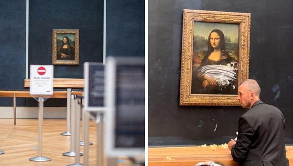 El cuadro de Leonardo da Vinci sufrió un nuevo ataque en el Louvre. (Foto: Martin Bureau / AFP / @MSERGIO_)
