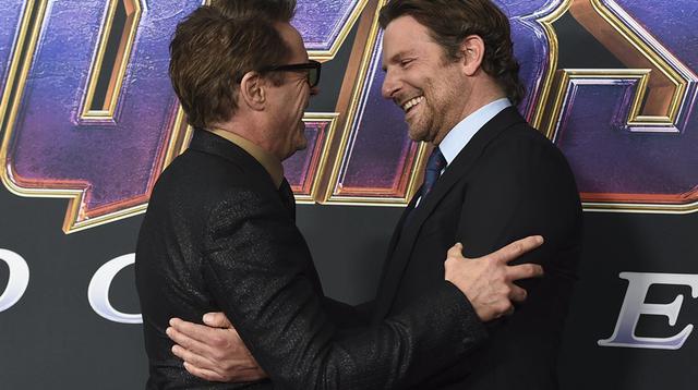 Robert Downey Jr. y Bradley Cooper en la premiere de "Avengers: Endgame" en Los Ángeles. (Foto: Agencias)