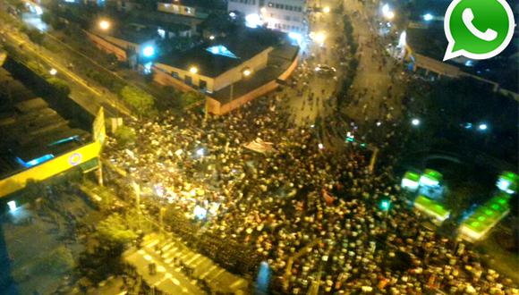 WhatsApp: violencia y caos en cuarta marcha contra "Ley Pulpín"