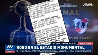 Copa Libertadores 2019: reportan robo de equipos de telecomunicaciones en el interior del estadio Monumental 