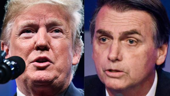 El presidente de Estados Unidos, Donald Trump, y el presidente electo de Brasil, Jair Bolsonaro. (Foto: AFP)