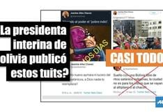 Estos son los agresivos tuits contra “originarios” e “indígenas” que borró Jeanine Áñez, la presidenta de Bolivia