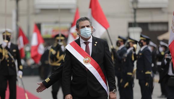 Salida de Manuel Merino luego de juramentar como Presidente del Perú. (Fotos: Anthony Niño de Guzmán / @photo.gec)