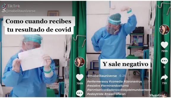 La enfermera Mabel Ávalos entró a la red social hace pocos meses. Su cuenta es @mabelitauniverse.