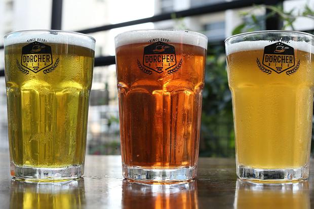 At Dorcher Bier they offer 5 types of craft beer: coca, radler, pilsener, wheat and cranberry.  The dunkel is coming soon.  (Photo: Alessandro Currarino / GEC)