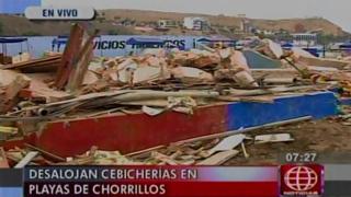 Chorrillos: destruyen 20 cebicherías en playa Agua Dulce
