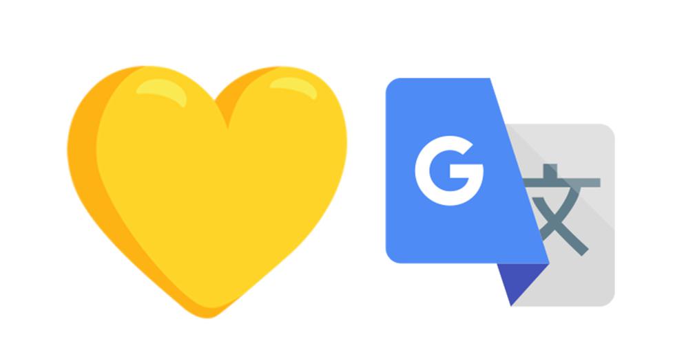 Google Translate te dice qué es el corazón amarillo. (Foto: Google)