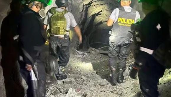 La PNP inspeccionó el socavón donde fueron asesinados nueve trabajadores de la minera Poderosa. (Foto: PNP)