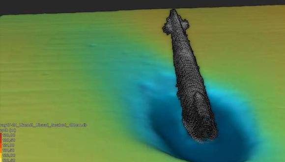 El submarino fue hallado a 123 metros de profundidad en el estrecho de Skagerrak, en el norte de Dinamarca.