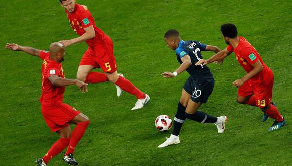 Francia vs. Bélgica: Mbappé y el lujo que hizo alucinar a los hinchas en San Petersburgo [VIDEO] (Foto: AFP)
