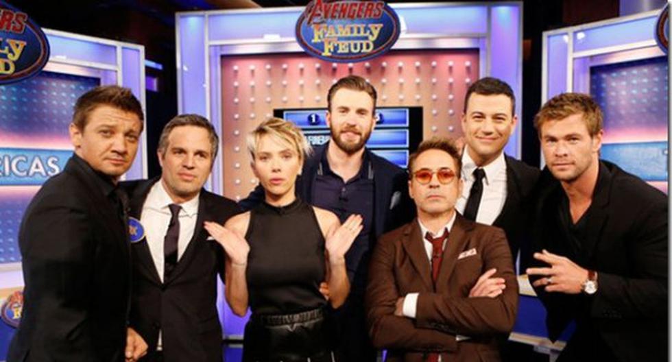Elenco de Avengers visitó el set de Jimmy Kimmel. (Foto: Twitter)