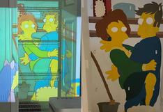 Joven pintó una escena icónica de “Los Simpson” en su casa y conquista Twitter