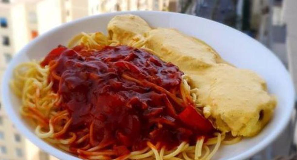 Anímate a preparar los tradicionales tallarines rojos, pero con un sorprendente toque vegetariano. (Foto: Instagram/captura veggie_anto)