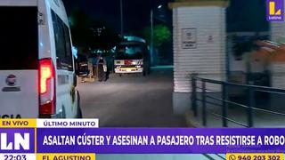 El Agustino: delincuente asesina de un balazo a pasajero durante asalto a coaster