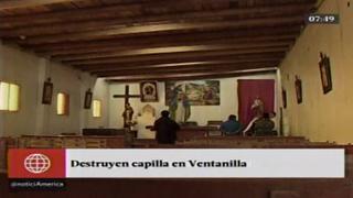 Callao: joven con problemas mentales destruye capilla [VIDEO]