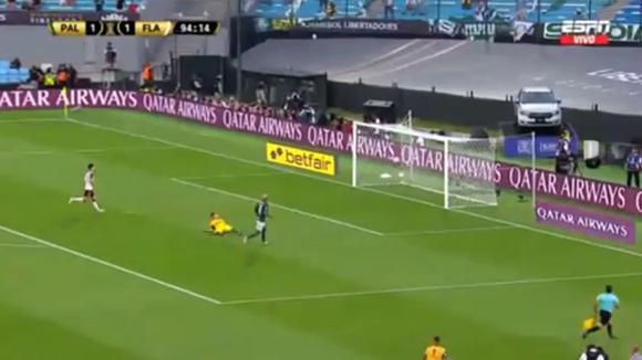 Deyverson convirtió el gol del 2-1 del partido entre Flamengo vs. Palmeiras. (Video: ESPN)
