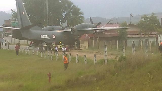 Así quedó el avión antonov.
