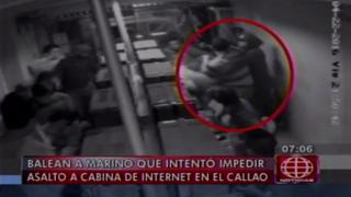 Callao: marino de 23 años fue baleado en robo a cabinas