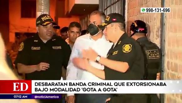 Desbaratan banda criminal que extorsionaba. (Foto: América Noticias)
