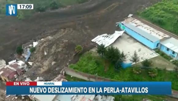 Nuevo deslizamiento en La Perla-Atavillos, en Huaral. (Foto: Canal N)