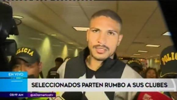 Paolo Guerrero fue titular y jugó todo el partido en duelo ante Uruguay. (Captura: América TV)