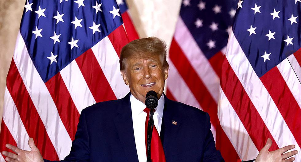 El expresidente de Estados Unidos, Donald Trump, habla en el Mar-a-Lago Club en Palm Beach, Florida, el 15 de noviembre del 2022. (Foto: AFP)
