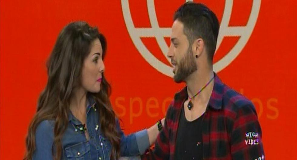 Rebeca Escribens bailó bachata con Lucas Piró y luego intentó robarle un beso. ¡Mira qué sucedió! (Foto: Captura América TV)