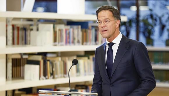 El primer ministro holandés, Mark Rutte, en los Archivos Nacionales de La Haya, Países Bajos, 19 de diciembre de 2022. (Foto de EFE/EPA/ROBIN VAN LONKHUIJSEN)