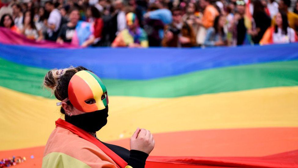 March for LGBT+ rights in Kosovo, a country with a Muslim majority.  (GETTY IMAGES).