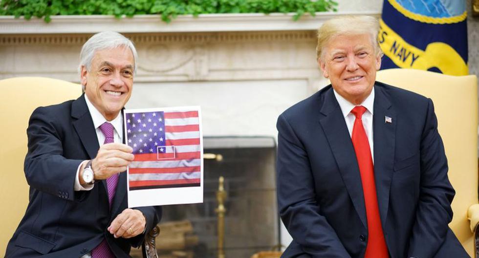 El presidente de Chile, Sebastián Piñera (izquierda), durante una reunión bilateral con el presidente de Estados Unidos, Donald Trump, en la Oficina Oval de la Casa Blanca en Washington, DC. (Foto: Archivo/AFP / MANDEL NGAN).