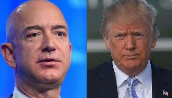 Trump acusa a Bezos de que Amazon paga poco o ningún impuesto que debiera. (Foto: AFP)