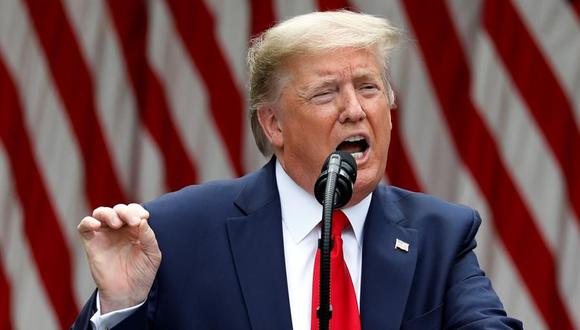 El presidente de los Estados Unidos, Donald Trump, dijo que su país rompe sus relaciones con la OMS por su gestión sobre el coronavirus Covid-19. (Foto: EFE/EPA/YURI GRIPAS).