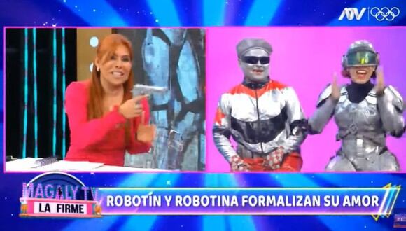Magaly Medina le advierte a ‘Robotina’: “Pobre que le rompas el corazón a ‘Robotín’”. (Foto: Captura)